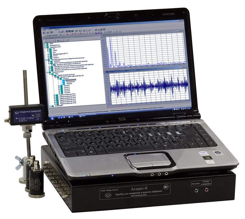 Атлант-8 - многоканальный синхронный регистратор и анализатор вибросигналов (виброанализатор)